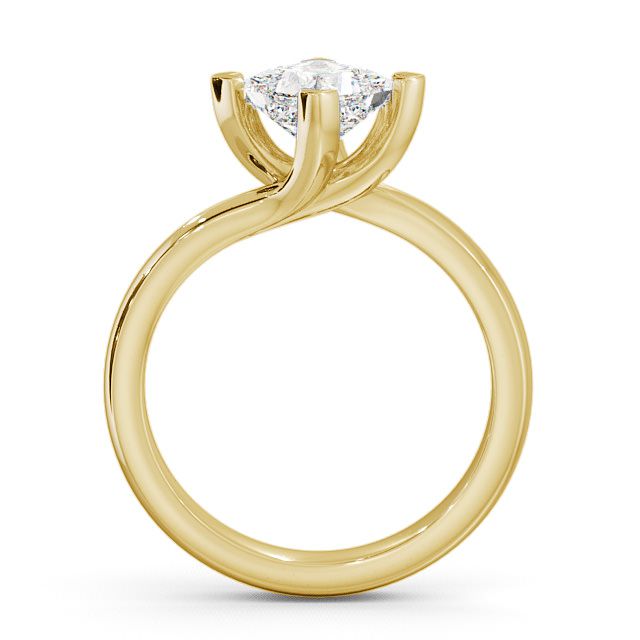 Princess Diamond Engagement Ring 9K Yellow Gold Solitaire - Wensley ENPR13_YG_UP
