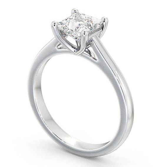 Princess Diamond Traditional Engagement Ring Palladium Solitaire ENPR14_WG_THUMB1