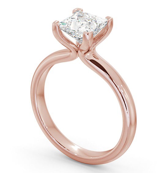 Princess Diamond 4 Prong Engagement Ring 18K Rose Gold Solitaire ENPR15_RG_THUMB1