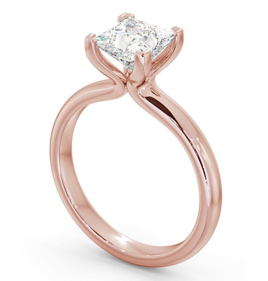 Princess Diamond 4 Prong Engagement Ring 9K Rose Gold Solitaire ENPR15_RG_THUMB1