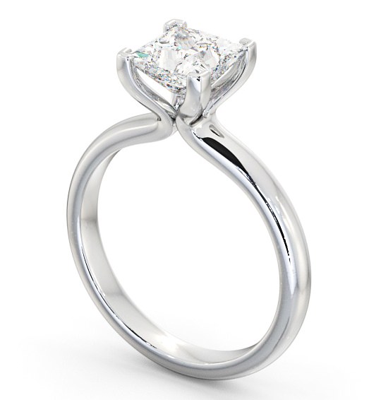 Princess Diamond 4 Prong Engagement Ring Platinum Solitaire ENPR15_WG_THUMB1