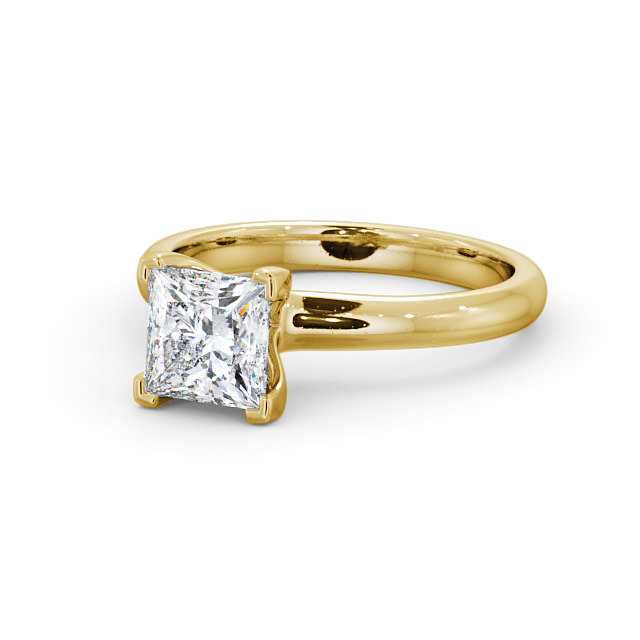 Princess Diamond Engagement Ring 18K Yellow Gold Solitaire - Emley ENPR15_YG_FLAT