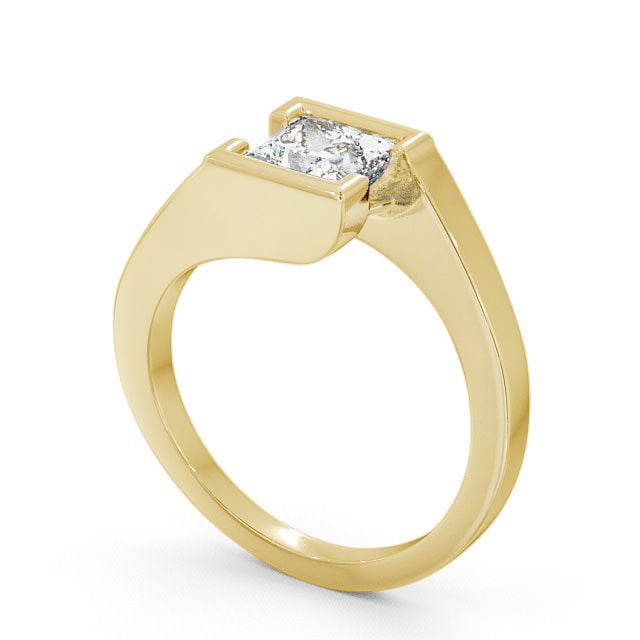 Princess Diamond Engagement Ring 9K Yellow Gold Solitaire - Frieth ENPR17_YG_SIDE