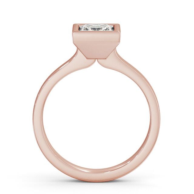 Princess Diamond Engagement Ring 18K Rose Gold Solitaire - Dainton ENPR18_RG_UP