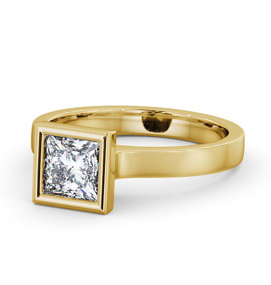  Princess Diamond Engagement Ring 18K Yellow Gold Solitaire - Dainton ENPR18_YG_THUMB2 