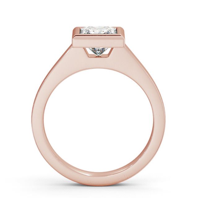 Princess Diamond Engagement Ring 18K Rose Gold Solitaire - Shoreley ENPR19_RG_UP