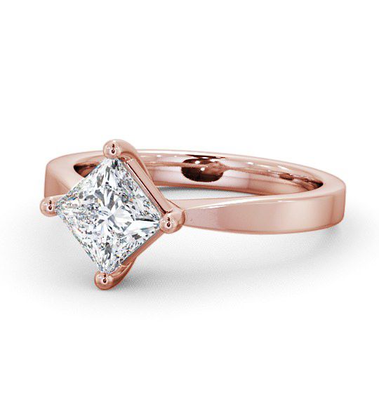  Princess Diamond Engagement Ring 9K Rose Gold Solitaire- Abney ENPR1_RG_THUMB2 