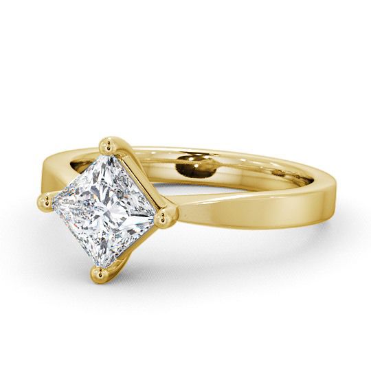  Princess Diamond Engagement Ring 18K Yellow Gold Solitaire- Abney ENPR1_YG_THUMB2 