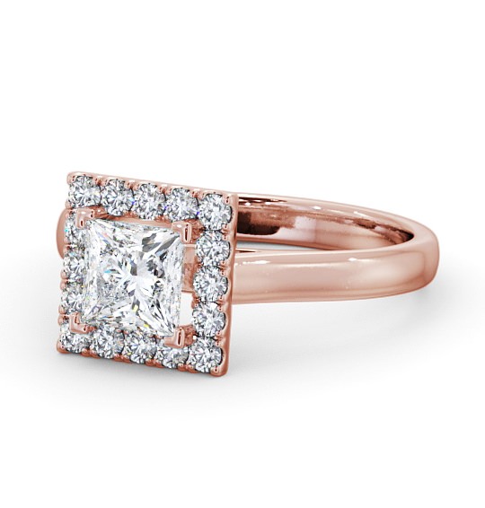  Halo Princess Diamond Engagement Ring 18K Rose Gold - Vale ENPR21_RG_THUMB2 