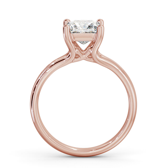 Princess Diamond Engagement Ring 9K Rose Gold Solitaire - Alloa ENPR24_RG_UP