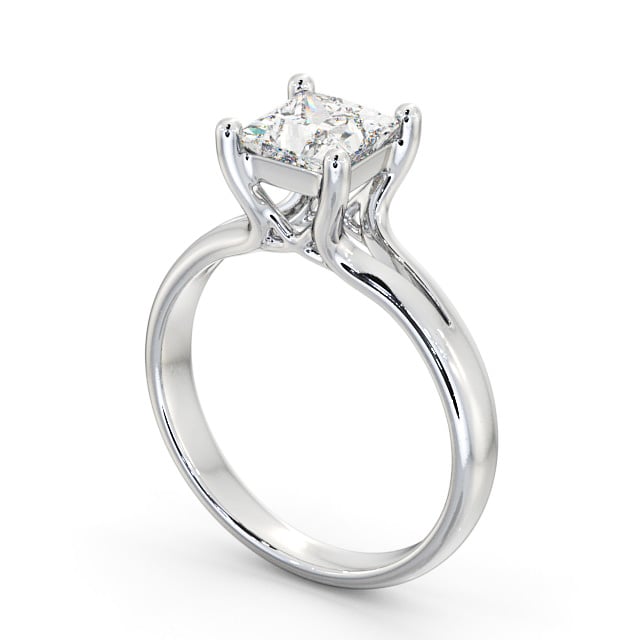 Princess Diamond Engagement Ring 18K White Gold Solitaire - Alloa