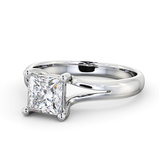  Princess Diamond Engagement Ring Palladium Solitaire - Alloa ENPR24_WG_THUMB2 