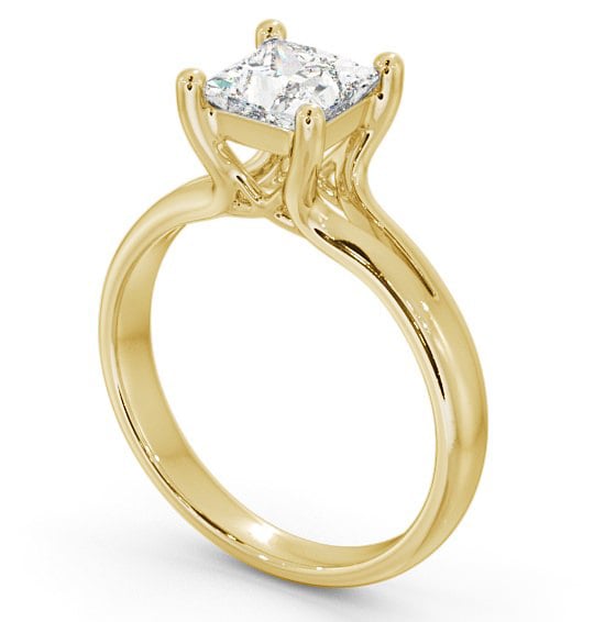  Princess Diamond Engagement Ring 9K Yellow Gold Solitaire - Alloa ENPR24_YG_THUMB1 