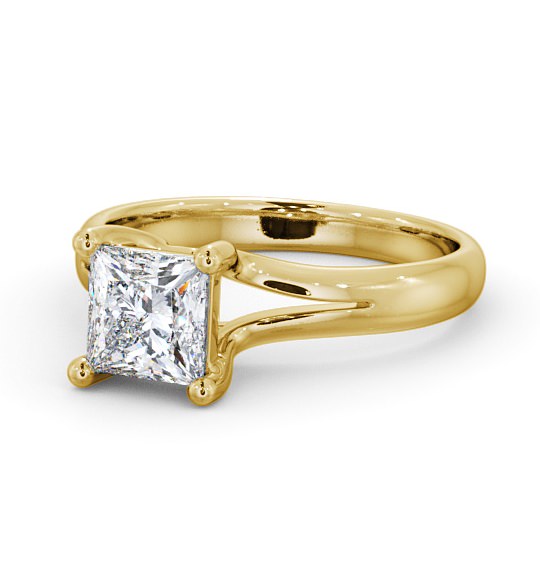 Princess Diamond Engagement Ring 18K Yellow Gold Solitaire - Alloa ENPR24_YG_THUMB2 