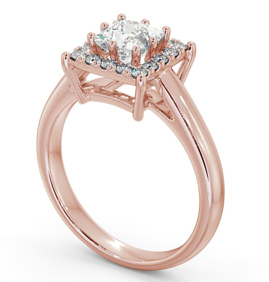  Halo Princess Diamond Engagement Ring 18K Rose Gold - Kirby ENPR26_RG_THUMB1 