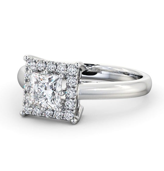  Halo Princess Diamond Engagement Ring 9K White Gold - Kirby ENPR26_WG_THUMB2 