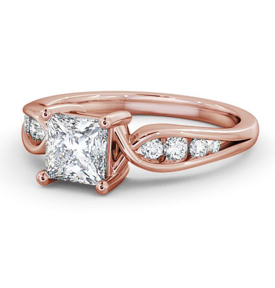 Ouston Princess Diamond Engagement Ring Side Stones ENPR28_RG_THUMB2 