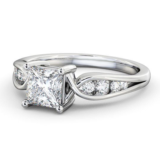 Ouston Princess Diamond Engagement Ring Side Stones ENPR28_WG_THUMB2 