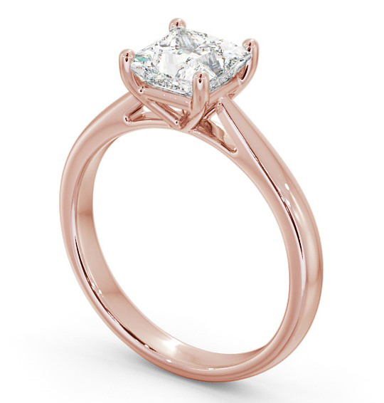 Princess Diamond Classic Engagement Ring 18K Rose Gold Solitaire ENPR2_RG_THUMB1