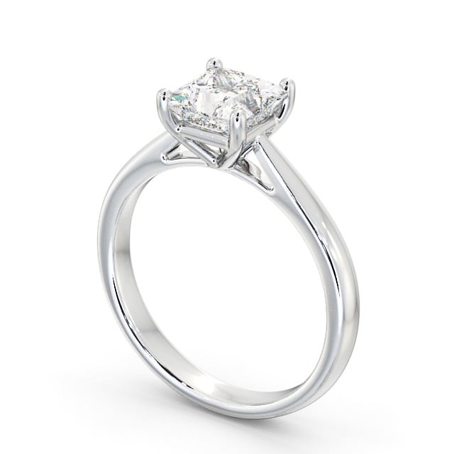 Princess Diamond Engagement Ring 9K White Gold Solitaire - Gorgie ENPR2_WG_SIDE
