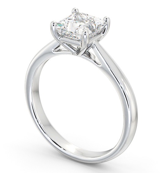 Princess Diamond Classic Engagement Ring Palladium Solitaire ENPR2_WG_THUMB1