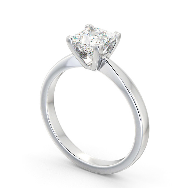 Princess Diamond Engagement Ring Platinum Solitaire - Norina ENPR31_WG_SIDE