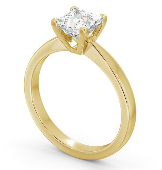 Princess Diamond Elegant Style Engagement Ring 18K Yellow Gold Solitaire ENPR31_YG_THUMB1 