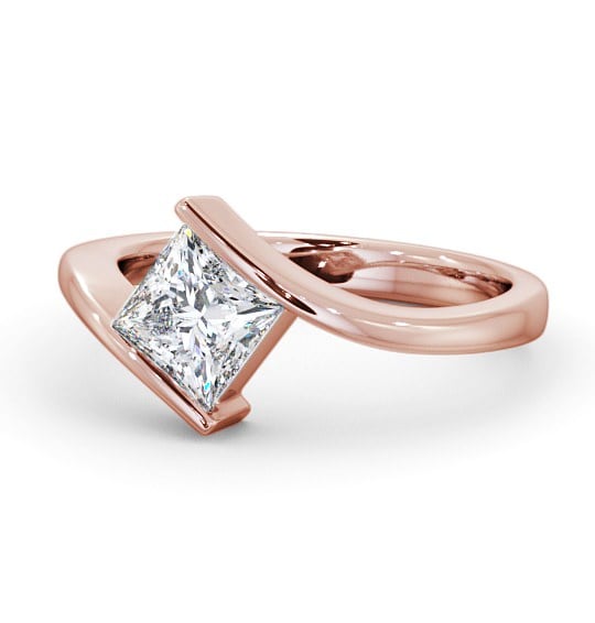  Princess Diamond Engagement Ring 18K Rose Gold Solitaire - Marisol ENPR32_RG_THUMB2 