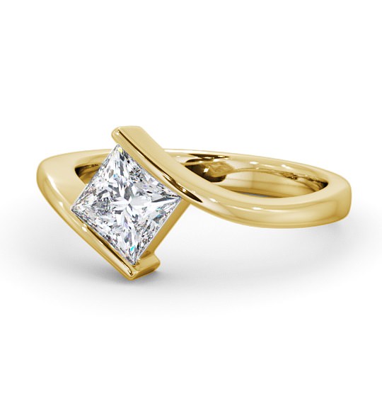  Princess Diamond Engagement Ring 9K Yellow Gold Solitaire - Marisol ENPR32_YG_THUMB2 
