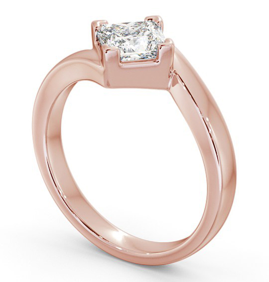 Princess Diamond Rotated Head Engagement Ring 18K Rose Gold Solitaire ENPR33_RG_THUMB1 