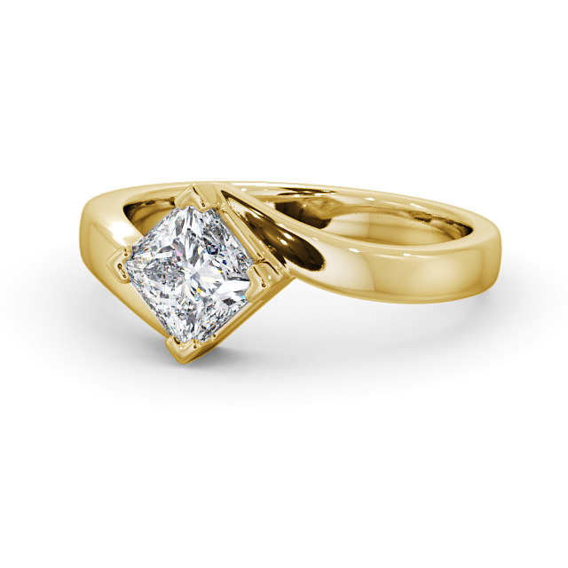 Princess Diamond Engagement Ring 18K Yellow Gold Solitaire - Landore ENPR33_YG_FLAT