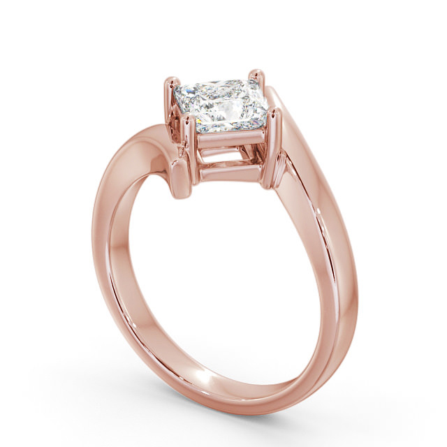 Princess Diamond Engagement Ring 18K Rose Gold Solitaire - Arbury ENPR34_RG_SIDE