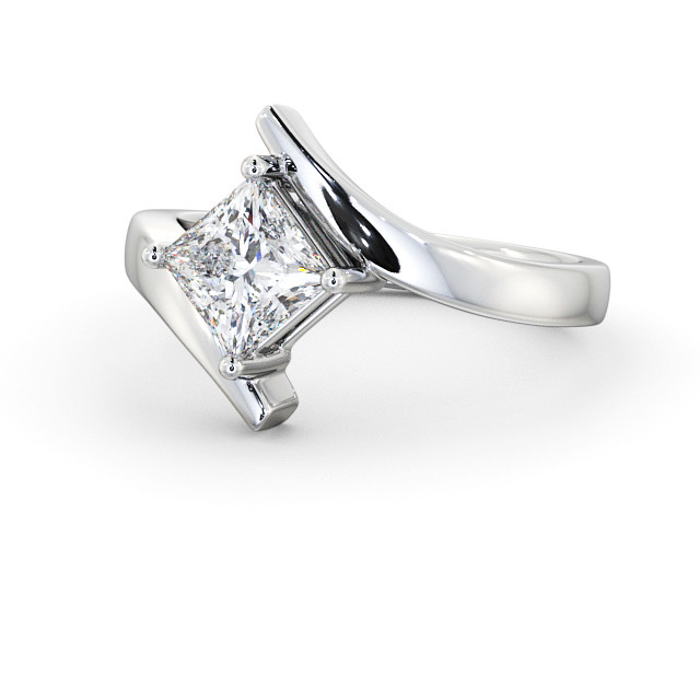 Princess Diamond Engagement Ring 9K White Gold Solitaire - Arbury ENPR34_WG_FLAT