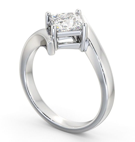 Princess Diamond Engagement Ring Palladium Solitaire - Arbury ENPR34_WG_THUMB1