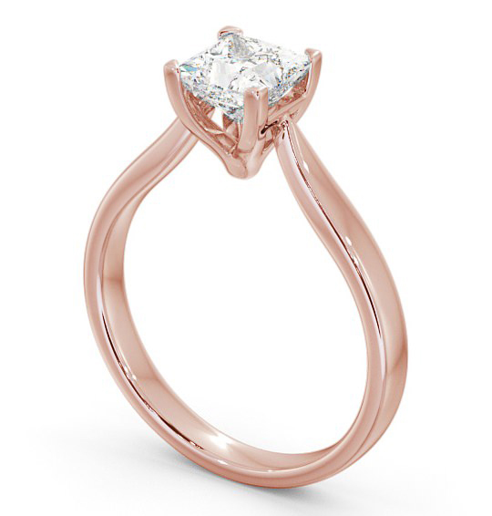 Princess Diamond Floating Head Engagement Ring 18K Rose Gold Solitaire ENPR37_RG_THUMB1 