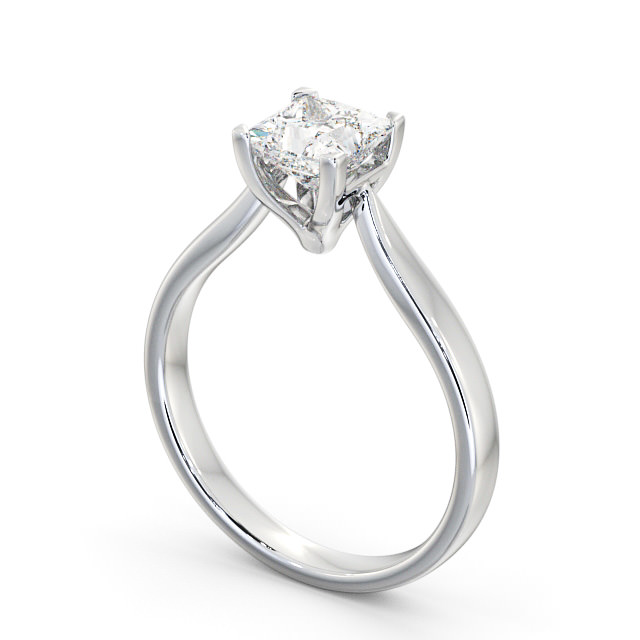 Princess Diamond Engagement Ring 9K White Gold Solitaire - Edelina ENPR37_WG_SIDE