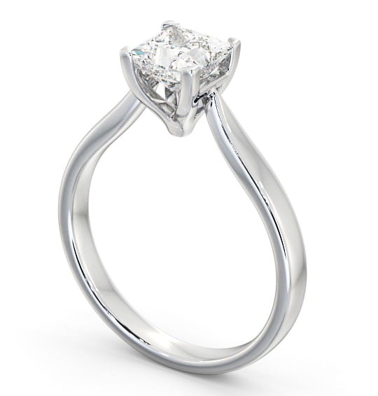 Princess Diamond Floating Head Engagement Ring Palladium Solitaire ENPR37_WG_THUMB1