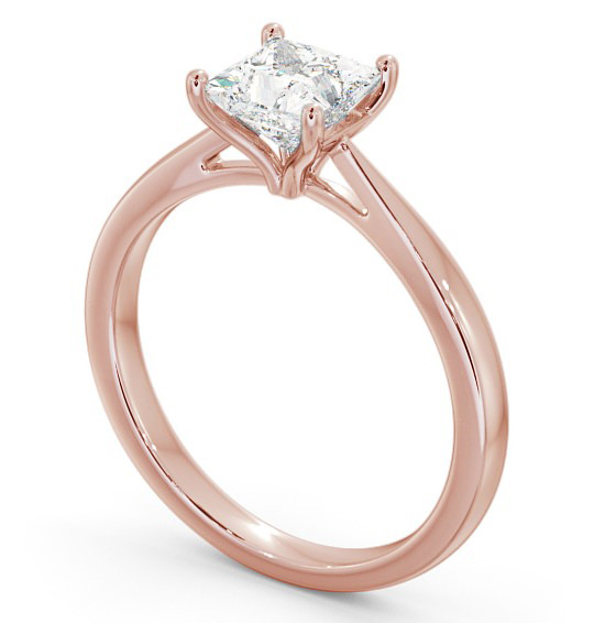 Princess Diamond Tulip Setting Style Engagement Ring 18K Rose Gold Solitaire ENPR39_RG_THUMB1