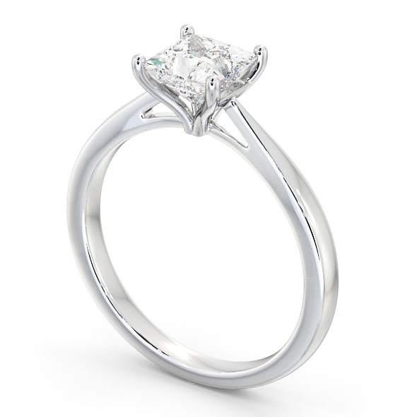 Princess Diamond Engagement Ring 18K White Gold Solitaire - Monaco ENPR39_WG_THUMB1 