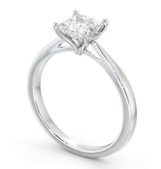 Princess Diamond Tulip Setting Style Engagement Ring 18K White Gold Solitaire ENPR39_WG_THUMB1