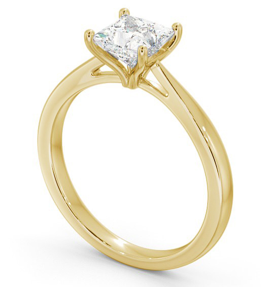 Princess Diamond Tulip Setting Style Engagement Ring 9K Yellow Gold Solitaire ENPR39_YG_THUMB1