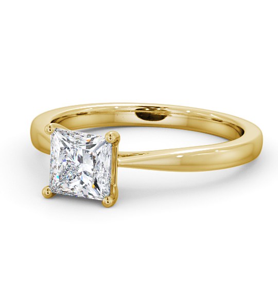 Princess Diamond Tulip Setting Style Engagement Ring 18K Yellow Gold Solitaire ENPR39_YG_THUMB2 