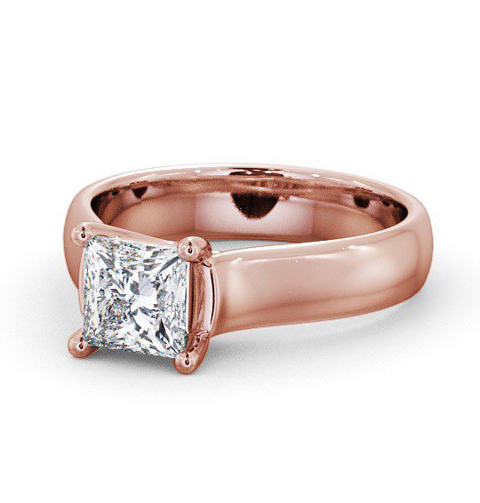  Princess Diamond Engagement Ring 9K Rose Gold Solitaire - Lamas ENPR3_RG_THUMB2 