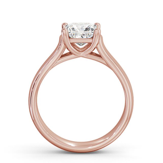 Princess Diamond Engagement Ring 9K Rose Gold Solitaire - Lamas ENPR3_RG_UP