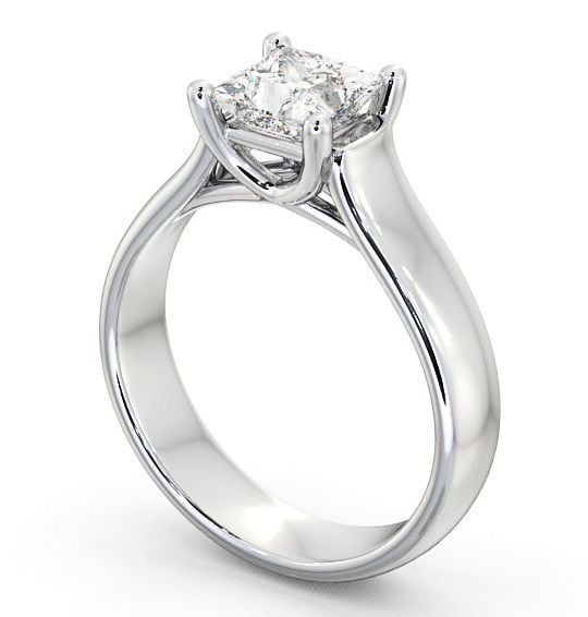 Princess Diamond Engagement Ring 9K White Gold Solitaire - Lamas ENPR3_WG_THUMB1