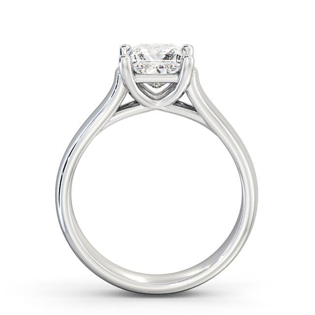 Princess Diamond Engagement Ring 18K White Gold Solitaire - Lamas ENPR3_WG_UP