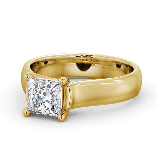  Princess Diamond Engagement Ring 18K Yellow Gold Solitaire - Lamas ENPR3_YG_THUMB2 