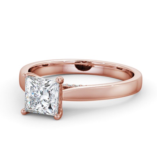  Princess Diamond Engagement Ring 18K Rose Gold Solitaire - Portland ENPR41_RG_THUMB2 