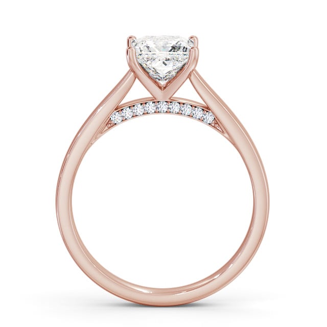 Princess Diamond Engagement Ring 18K Rose Gold Solitaire - Portland ENPR41_RG_UP
