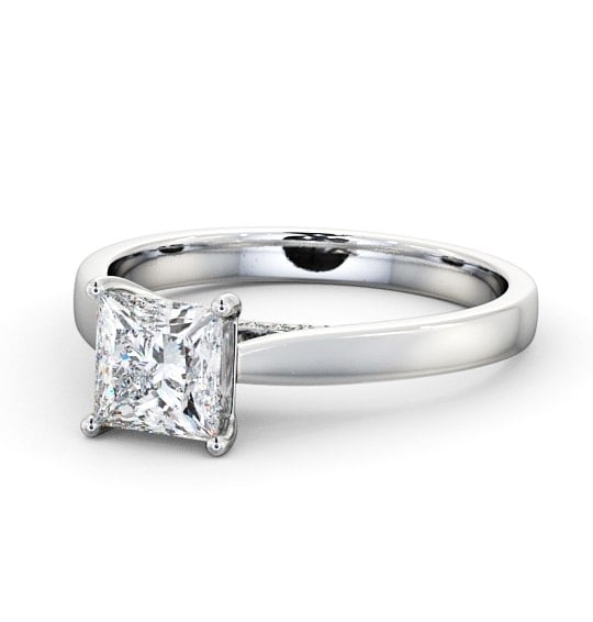  Princess Diamond Engagement Ring Platinum Solitaire - Portland ENPR41_WG_THUMB2 